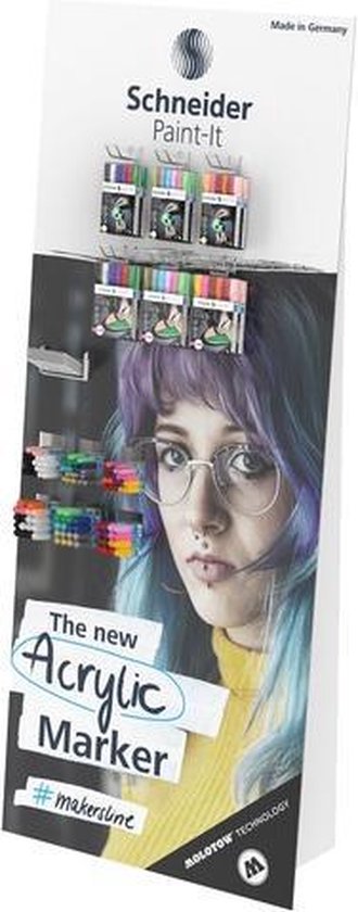 Acryl Marker Schneider Paint-it pakket 125-delig incl. flyers en posters
