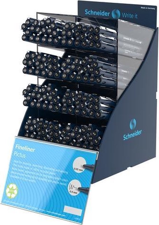 Fineliner Schneider Pictus 144st. SIS-display Engels
