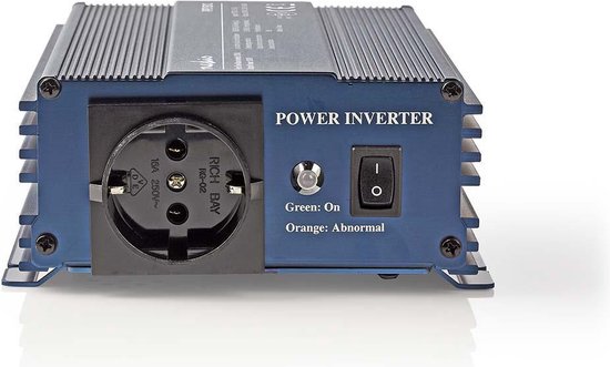 Nedis Inverter Pure Sinusgolf - Ingangsvoltage: 12 V DC - Apparaat stroomoutput: 1 - 230 V AC 50 Hz - 150 W - Piekvermogen: 300 W - Type stopcontact: F (CEE 7/3) - Sigarettenaansteker - Zuivere Sinusgolf