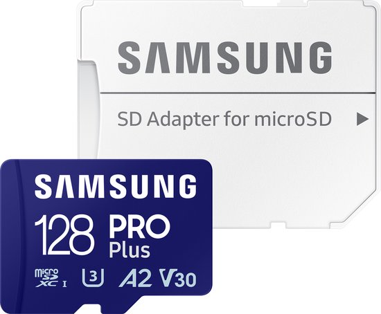 Samsung PRO Plus - Micro SD Geheugenkaart - Inclusief Adapter - 128 GB