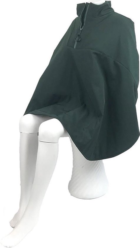 Warme rolstoelcape winddicht en waterafstotend kort - DAPPER - Donkergroen