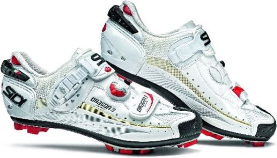 Sidi Dragon 3 - Mountainbikeschoenen - Carbon SRS Vernice - Wit - maat 48