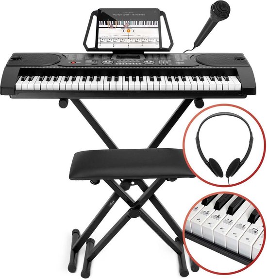 Áengus A289 Keyboard starter set - Complete set voor de beginner - 61 toetsen