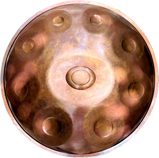 LIDAH® Handpan - F-Pygmy Stainless Steel Hand Pan - Roestvrij Staal Drum - Klankschaal Steeldrum + Handpan Olie & Draagtas