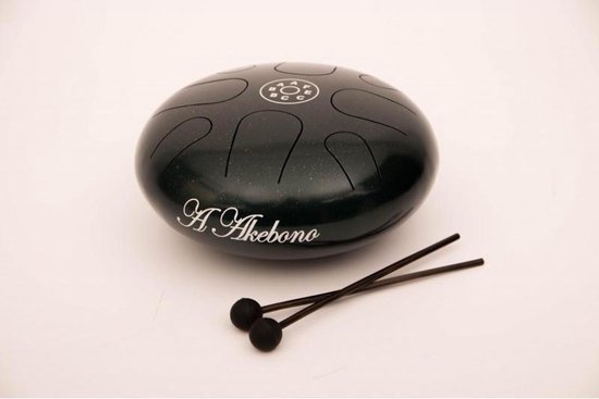 Happy Drum Akebono - Donker Groen - Inclusief opbergtas en drumsticks - Hang Drum - Tongue Drum - donkergroen