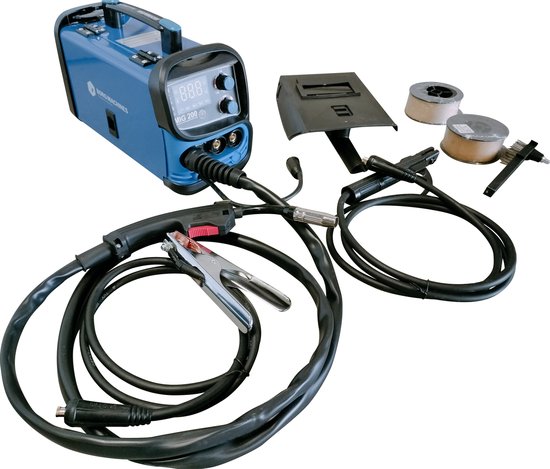 Borg 4 in 1 Inverter Multi Lasapparaat - MIG - MMA - TIG - Flux Lassen 200 Ampere - Inclusief Flux lasdraad -