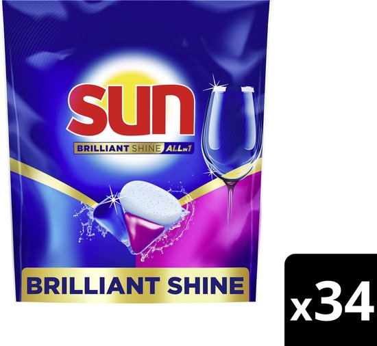 Sun Brilliant Shine All-in 1 Vaatwastabletten - 34 capsules