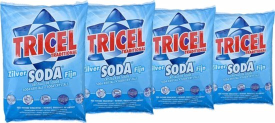 Tricel soda traditional - soda kristallen reiniger - Reinigt, ontstopt en ontvet 4 x 1kg