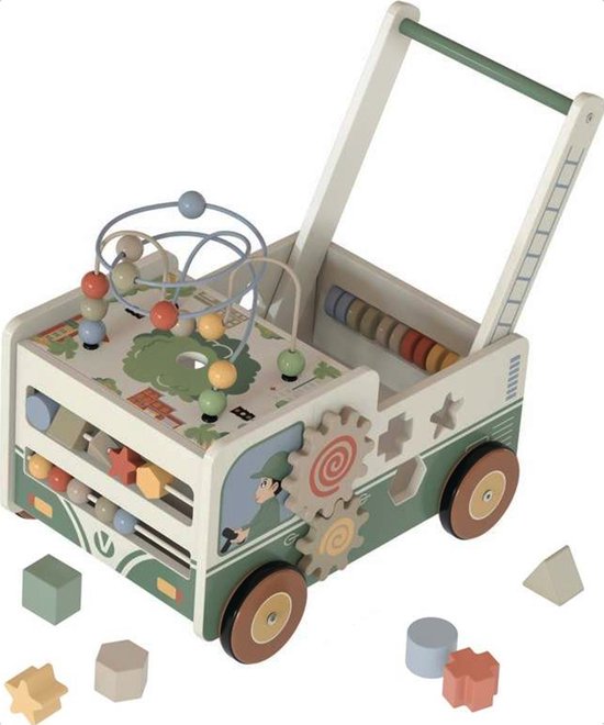 Bellettini Veicolo Loopwagen - Speelgoed 1 jaar - Baby Walker- Green
