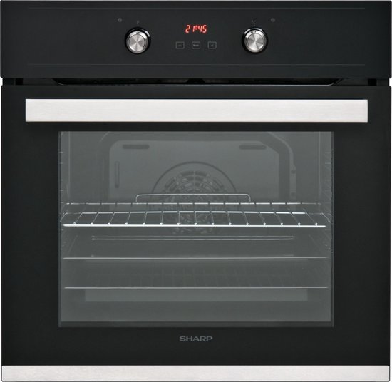 Sharp-K-60D22BM1EU-Inbouw oven-Nis 60-energie klasse A-zwart