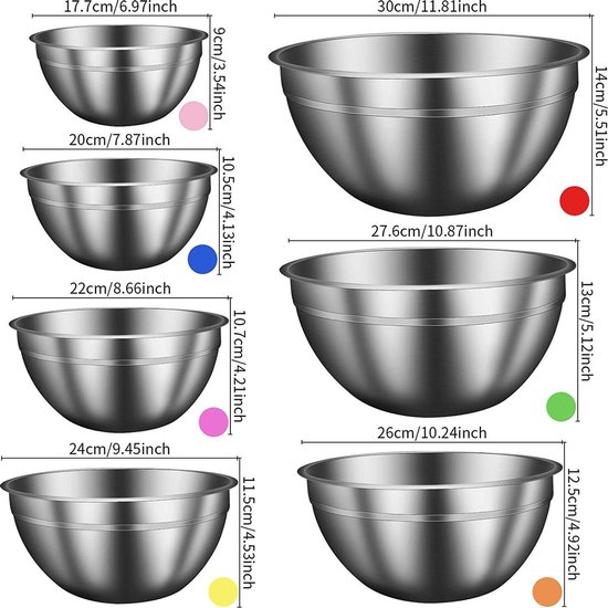 MET EENTJE 30 CM GRATIS ,SET Deligevaatwasmachinebestendig Mengkommen