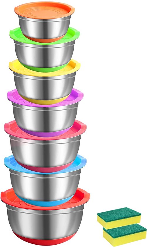 kommenset met deksel ,7Pcs , Hoge kwaliteit: