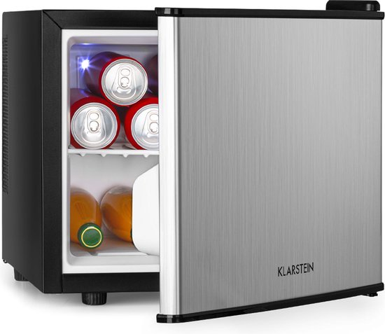 Klarstein Mini koelkast 17 liter - Tafelmodel koelkast - Barmodel koelkast - 3 standen - 2 niveaus - 26 dB