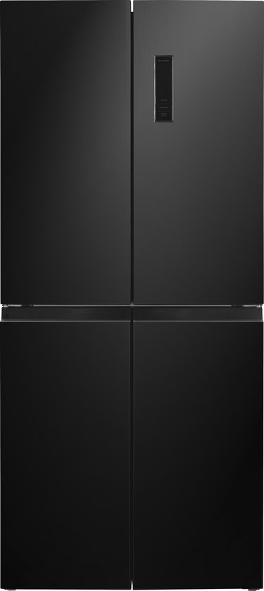 Exquisit CDJ444-040DB - Amerikaanse Koelkast - No-Frost - Digitaal Display - 362 liter - Zwart