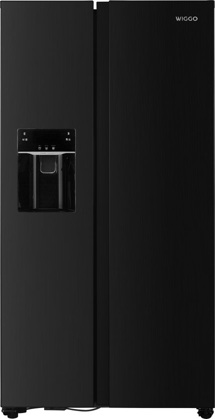 Wiggo WR-SBS18IME(DX) - Amerikaanse Koelkast - No Frost - 2 deuren - Water Dispenser - Display - Super Freeze - 513 Liter - Zwart