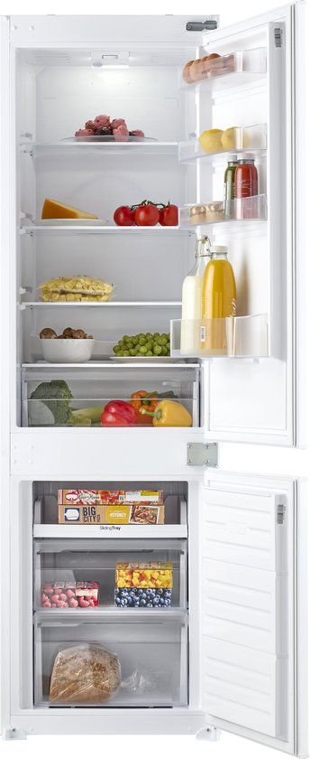 Inventum IKV1786S - Inbouw koel-vriescombinatie - Nis 178 cm - 251 liter - Supervriezen - Sleepdeur - Wit