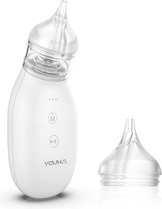Youha® Baby neusreiniger - Elektrische neuszuiger - 3 zuiglevels - 2 & 3mm zuigkop - Inclusief USB - Vanaf 0 maanden