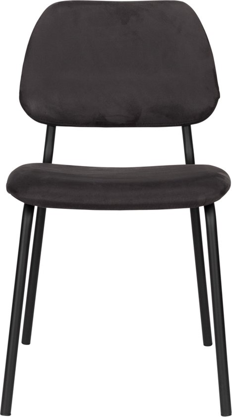 Dutchbone Darby Eetkamerstoel - Zwart - Set van 2