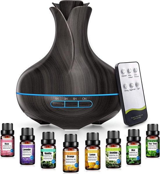 Aroma diffuser - BPA-vrij, aromatherapie, luchtbevochtiger \ ultra quiet ultrasonic humidifier, aromatherapy