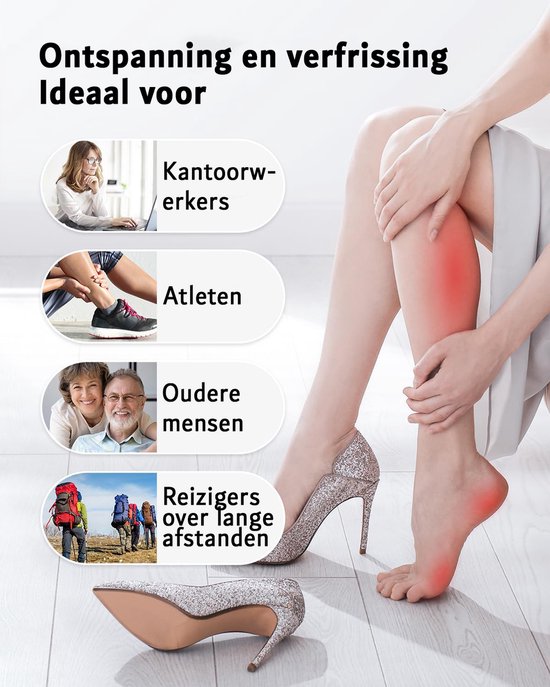 Voetmassage Apparaat - 4 Intensiteiten - 6 Massage Modi voor Kuiten - Voet - Kuiten