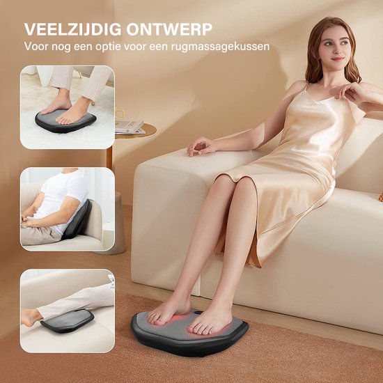 Knedend Shiatsu Voet- en Rugmassageapparaat met Verwarming