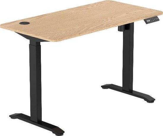 Zit Sta Bureau Elektrisch verstelbaar | 118x60 | zwart - eiken | met geheugenfunctie | 72-117