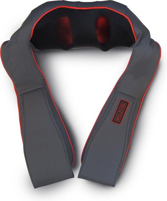 Zenshi Pro massageapparaat standaard-zwart-massageapparaat met infrarood warmtefunctie-Shiatsu-twee duimen massage