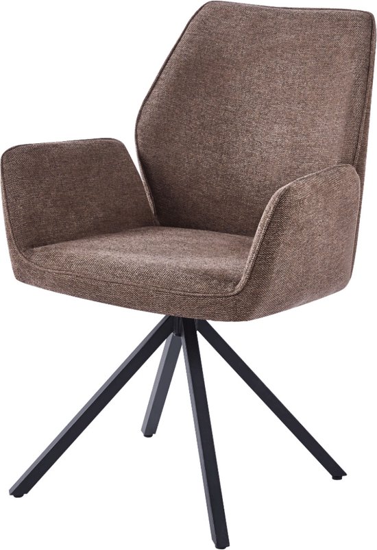 DS4U® Sacha eetkamerstoel stof bruin