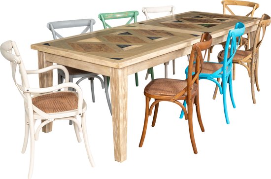 Thonet fauteuil met armleuningen van massief essenhout, wit antiek en rotan zitting