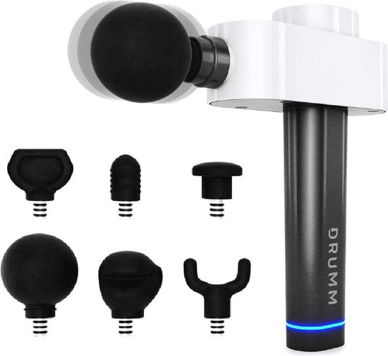 DRUMM T-1 Massagepistool | Diep Weefsel Percussie Handapparaat | Spierstimulator | 6 Koppen | Stil | Hoge Snelheid | Draagtas | Zonder Koord | Borstelloze Motor | Elektrisch Lichaamsmassagepistool