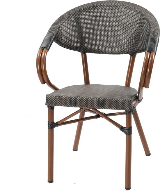 Comfortabel Terrasstoel (Set van 12) - Stoel Marmorte XL - Chocolade