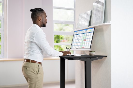 Feel Furniture - Elektrisch verstelbaar bureau - 120x60cm - Zwart