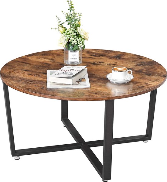 Vasagle - Salontafel - Bruin - 88x88x47 cm