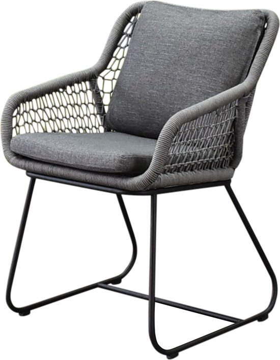 Portofino dining tuinstoel rope grijs
