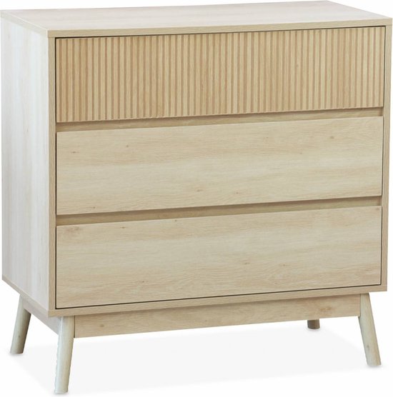 sweeek - Houten commode, 3 laden - linear