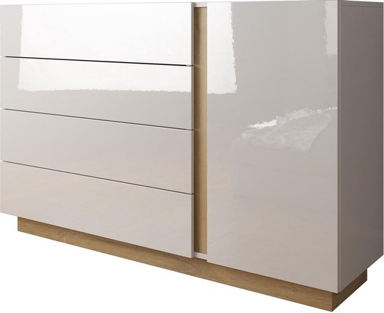 Commode Ashley - Wit - Eiken - 138 cm