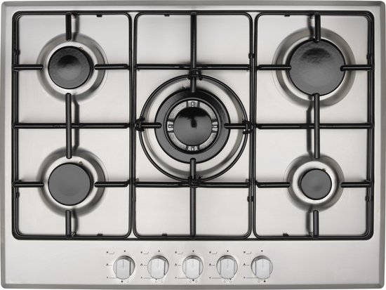 Everglades EVBI851 inbouw rvs gaskookplaat