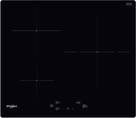 Whirlpool WSQ116NE Inductie Hob - 4 huizen - 7200W - L 5,4 cm x D51 cm - Glas - Zwart