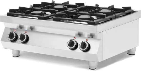 Hendi Gasfornuis Kitchen Line - 4 Pits - Tafelmodel - 80x70x(H)31cm