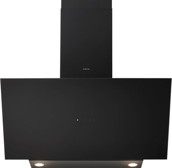 Inventum AKD8005ZWA - Schuine afzuigkap - 80 cm - 665 m³/h - 4 standen - Timer - Energieklasse B - Zwart