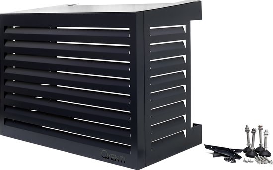 QVENTI - airco & warmtepomp buitenunit omkasting – 100 x 75 x 50cm - antraciet – 5 jaar garantie