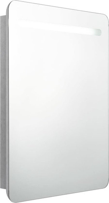 vidaXL-Badkamerkast-met-spiegel-en-LED-60x11x80-cm-betongrijs