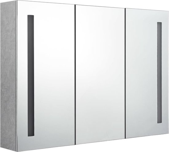 vidaXL-Badkamerkast-met-spiegel-en-LED-89x14x62-cm-betongrijs