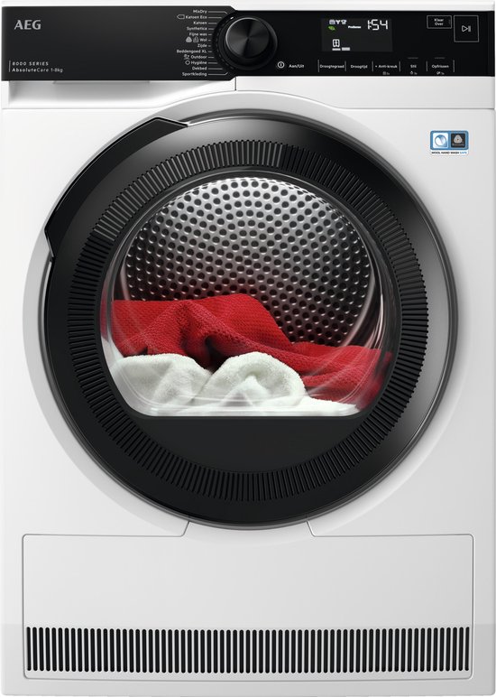 AEG TR868A4B - 8000 serie AbsoluteCare - Wasdroger - Warmtepompdroger - 8 kg - Energielabel A+++