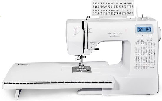 Uten Elektronische Naaimachines 2685A - Incl Tweelingnaald Mogelijk, 200 Decoratieve Steken, 8 knoopsgat print, LCD-Scherm en LED-Verlichting - Vrije Arm - Aanschuiftafel - Voor Beginner, Meer Geoefende, DIY Liefhebbers