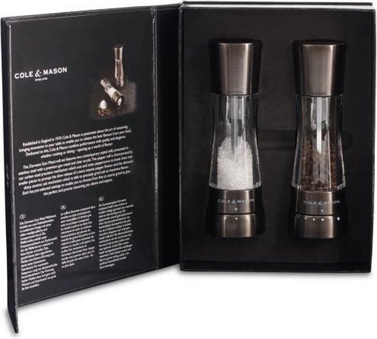 Cole & Mason Derwent Peper en Zoutmolen 19 cm Gunmetal