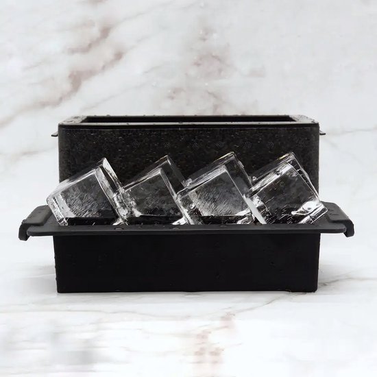 ICYBOY - CLEAR ICE Whiskey IJskubus Maker Kristalhelder - 2 inch - 8 kubus - Dubbele Kubus Vierkant- Cube Mold - Helder Ijs - ClearIce