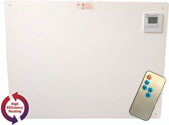 Wagaparts Infrarood verwarming paneel; 550Watt, laag energieverbruik, met ingebouwde thermostaat en timer. Voorzien van wifi en afstandsbediening.