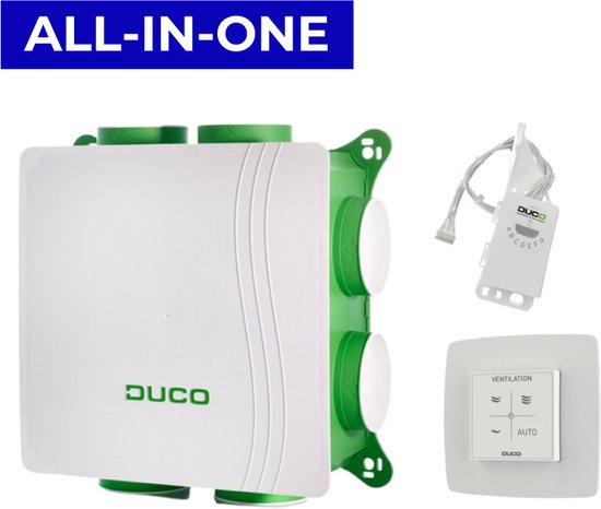 DucoBox Silent All-In-One RH & BD - vocht boxsensor + bedieningsschakelaar RF batterij (0000-4639)