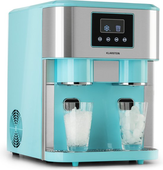 Klarstein Eiszeit Crush ijsblokjesmachine - 3-in-1: ijsklontjes, crushed ice en ijswater -  15 - 18 kg/24h - Watertank: 1,8 liter